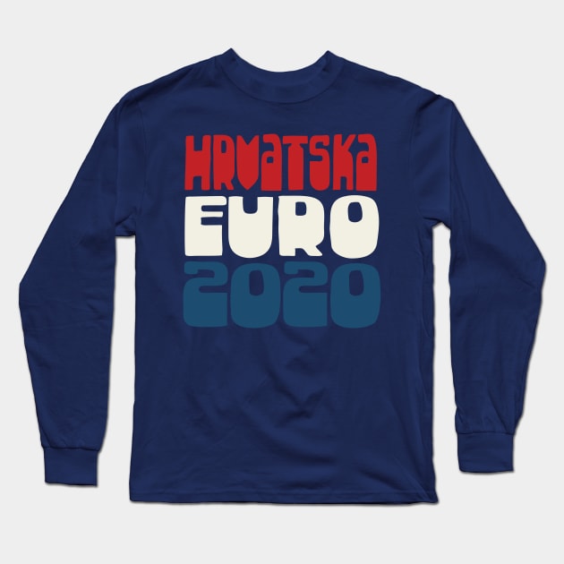 Hrvatska / Euro 2020 Football Fan Design Long Sleeve T-Shirt by DankFutura